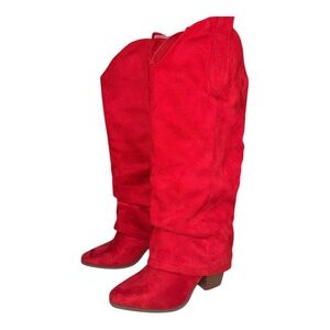 Beautiful Red Knee High Boots